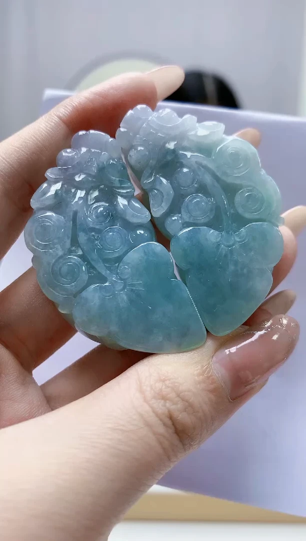 未镶嵌定制翡翠4812jw-毛货挂件一对14