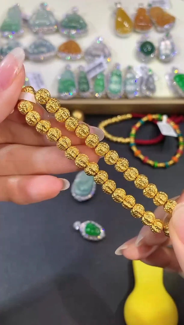 手链定制足金81-核桃（多样性发货一件