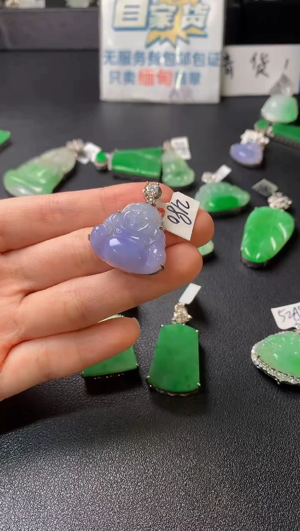 颈饰银S925镶嵌翡翠翡翠1