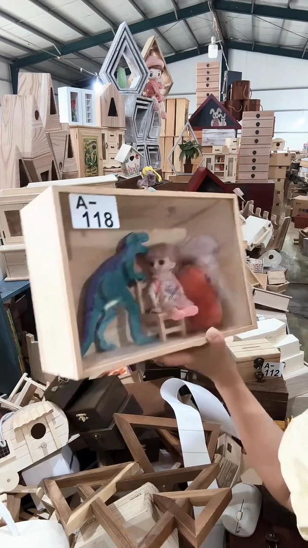 盖子款木质收纳盒A118