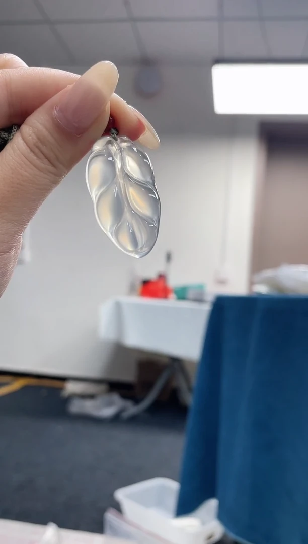 玛瑙/玉髓吊坠(不含链)未镶嵌玛瑙树叶吊坠