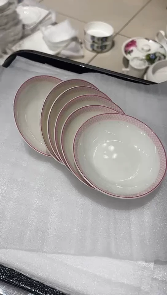 骨瓷6个4吃碟隆达骨瓷