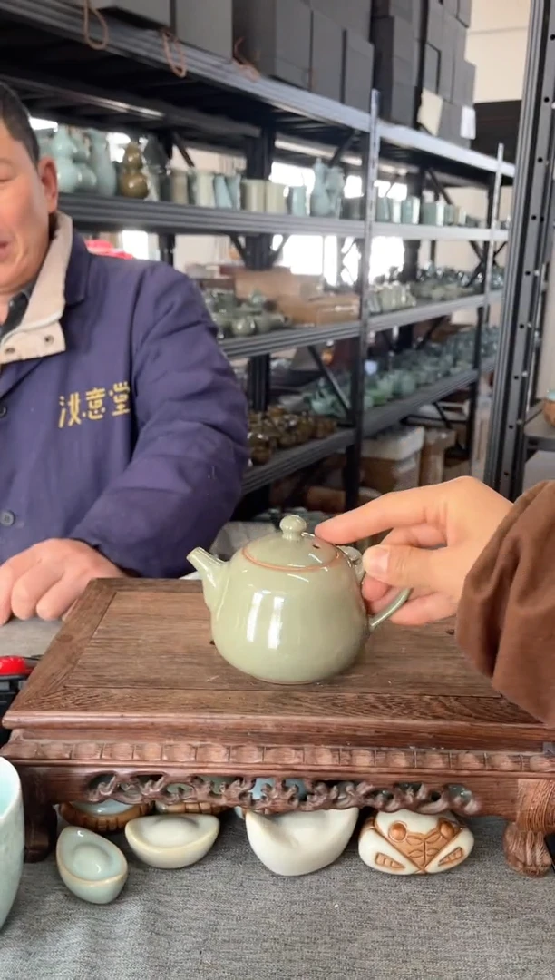 【闪购商品】秘色釉葫芦壶 汝意堂微瑕