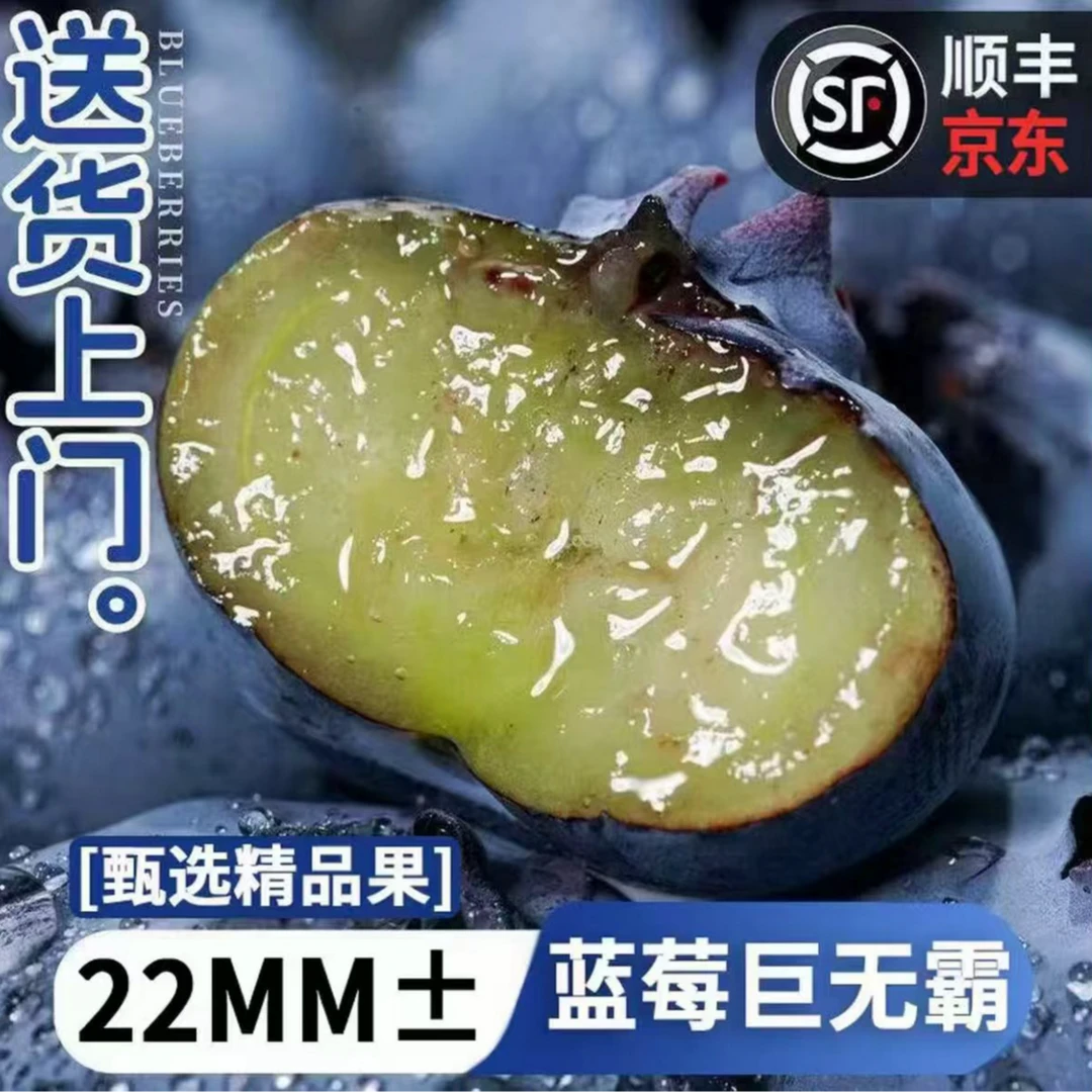 【顺丰/JD】甄选当季蓝莓鲜果孕妇整箱新鲜水果肉厚脆甜蓝莓S8-4