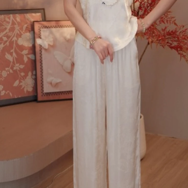 ［锦绣江南］H6011春季新款新中式重缎提花长裤-412妮妮