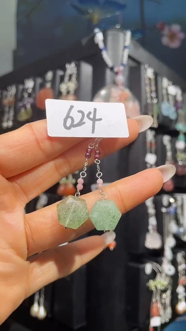 银S925镶嵌耳饰紫晶喜欢拍