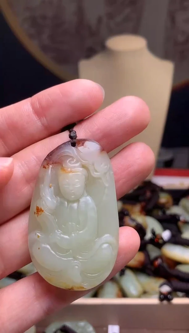 颈饰未镶嵌和田玉新疆料青海料清水和田玉吊坠