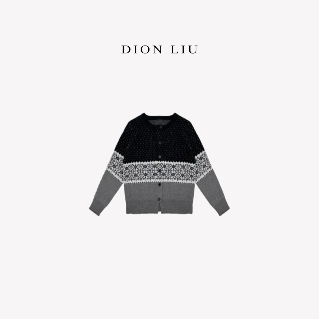 DION LIU｜【雪花】灰色系开衫