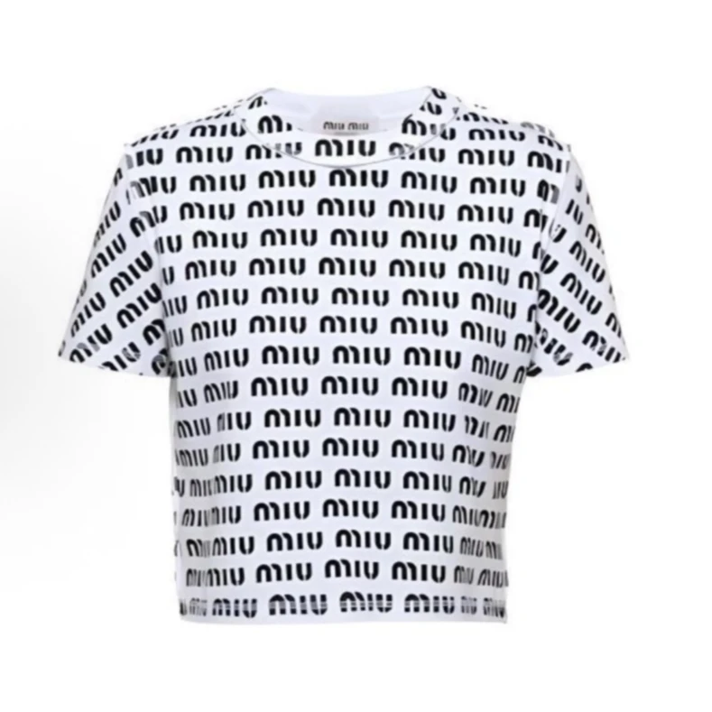 99新 MIU MIU/缪缪 汤/P225785536/T恤 XS码