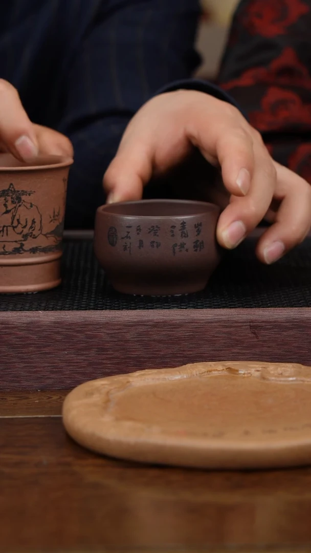 【闪购商品】紫砂茶杯福利紫砂钓鱼+小杯