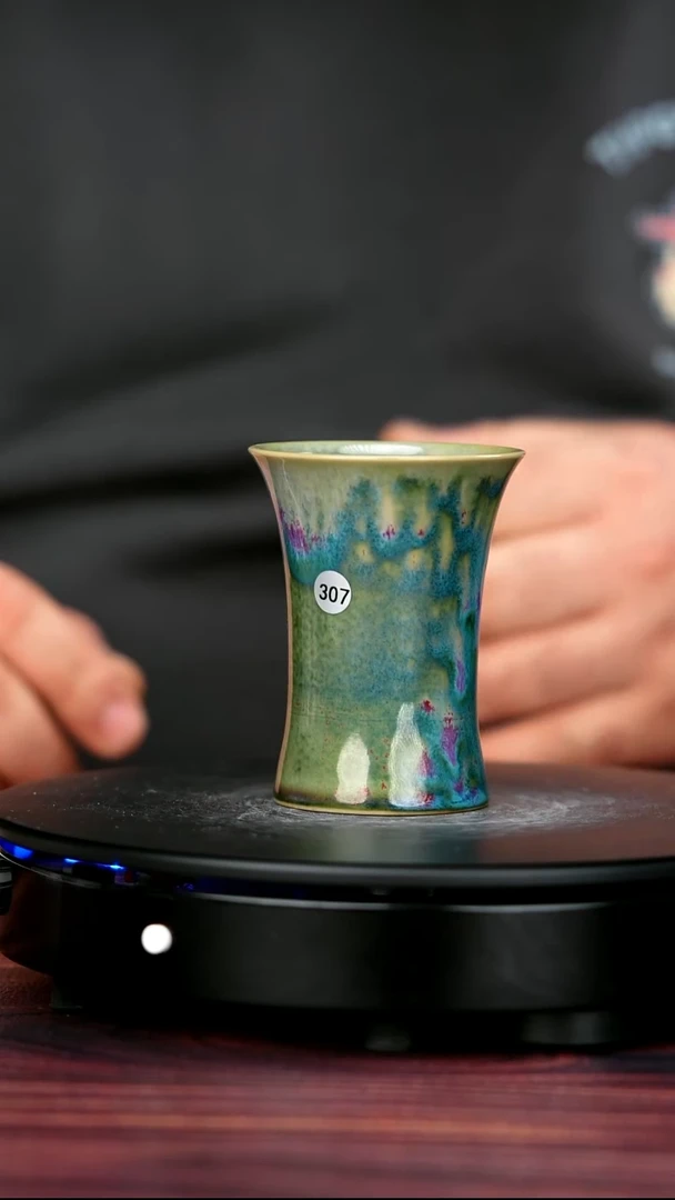 其他钧瓷307#盼龙窑一级品原矿钧瓷束腰杯
