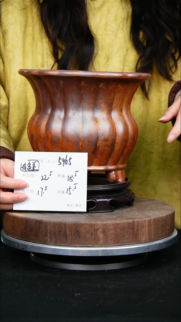 紫砂花盆5965+s颜色不挑