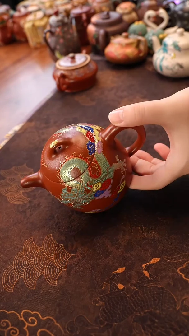 茶壶紫砂大红袍龙秦权