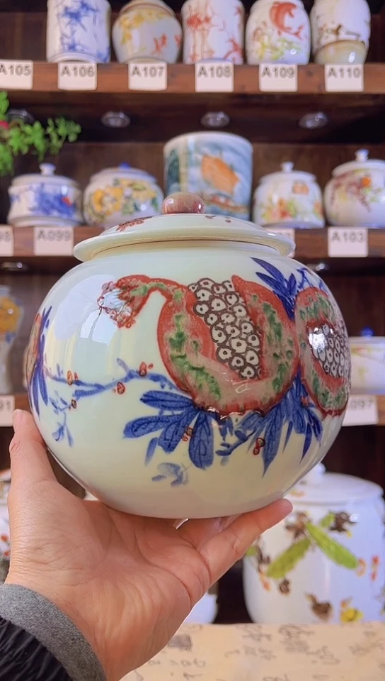 迎君陶瓷纯手工手绘  微瑕