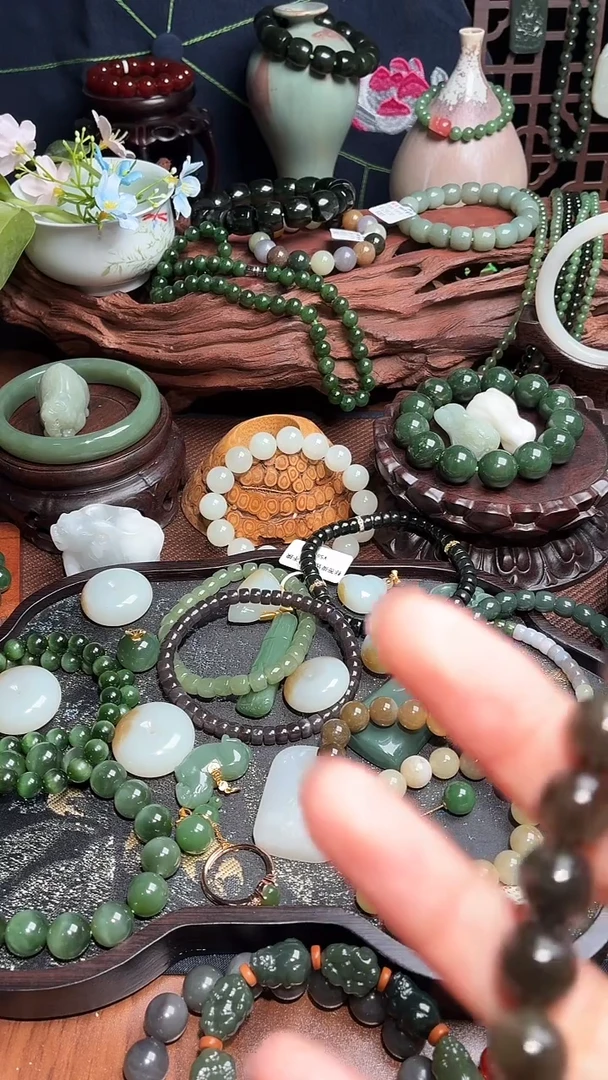 未镶嵌手链和田玉10MM红糖圆珠