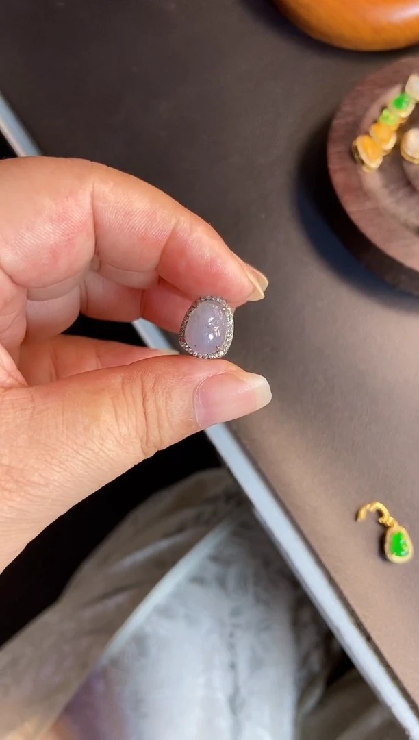 吊坠(不含链)银S925镶嵌翡翠1