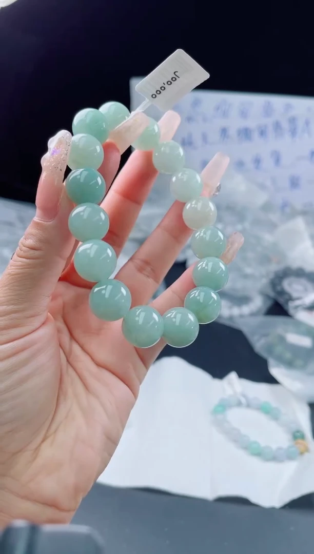 未镶嵌定制翡翠珠串