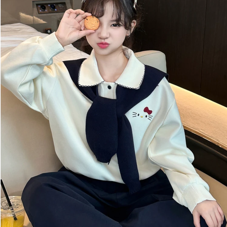 （送披肩）女童套装2025新款休闲卫衣儿童洋气中大童两件套QSC2391