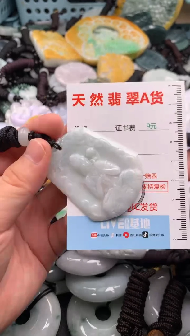 翡翠未镶嵌吊坠(不含链)1