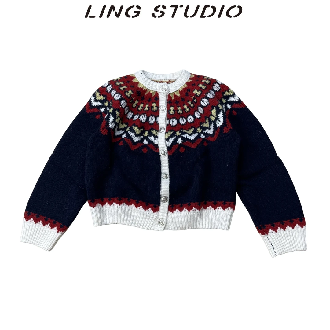 3092998-零零2024秋冬时尚减龄绵羊毛开衫毛衣