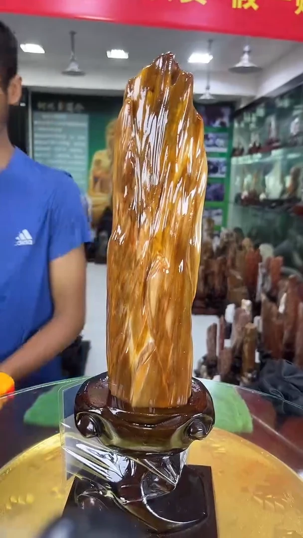 硅化玉珠宝奇石未镶嵌缅甸天然树化玉摆件