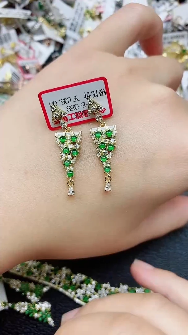 银S925镶嵌戒指翡翠1