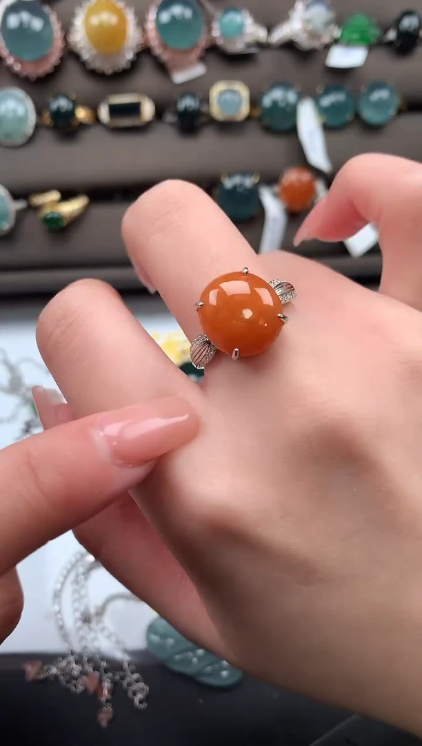 【闪购商品】翡翠戒指银S925镶嵌512421