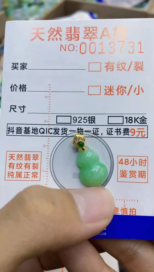 翡翠未镶嵌吊坠(不含链)1