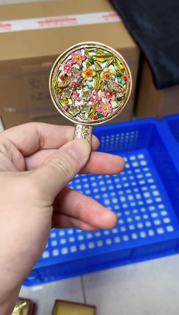 【闪购商品】瓷片年货节福福价格高质珐琅彩合金摆件首饰盒