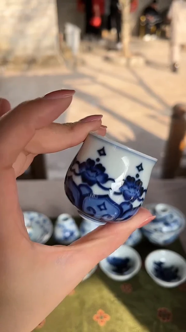 柴窑洪印慕明宝相小玉兰杯