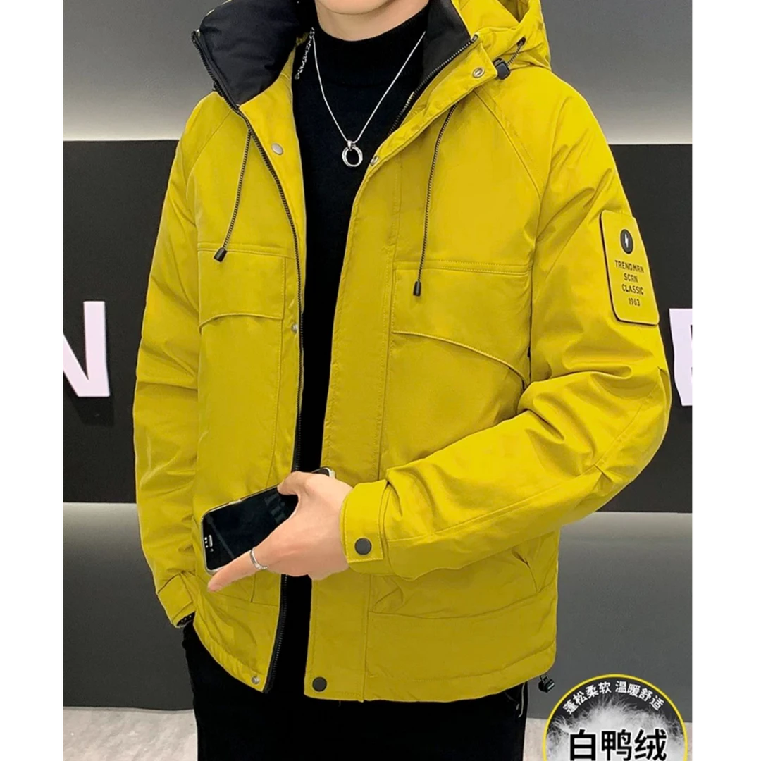 新国标真羽绒服时尚冲锋衣外套连帽815男士休闲潮流