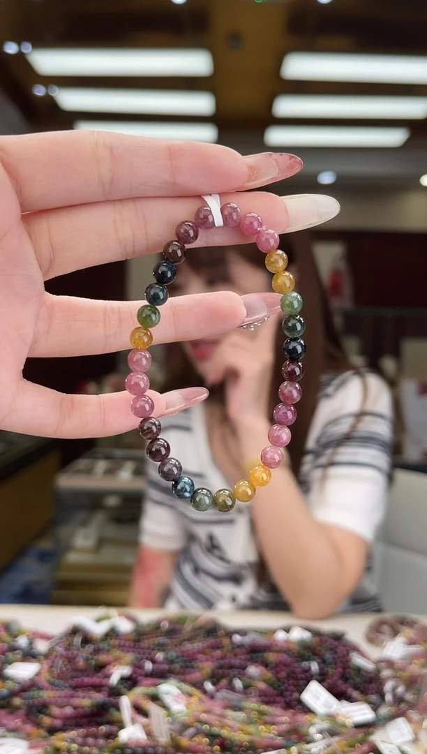 /未镶嵌碧玺6mm+单圈多样性发货