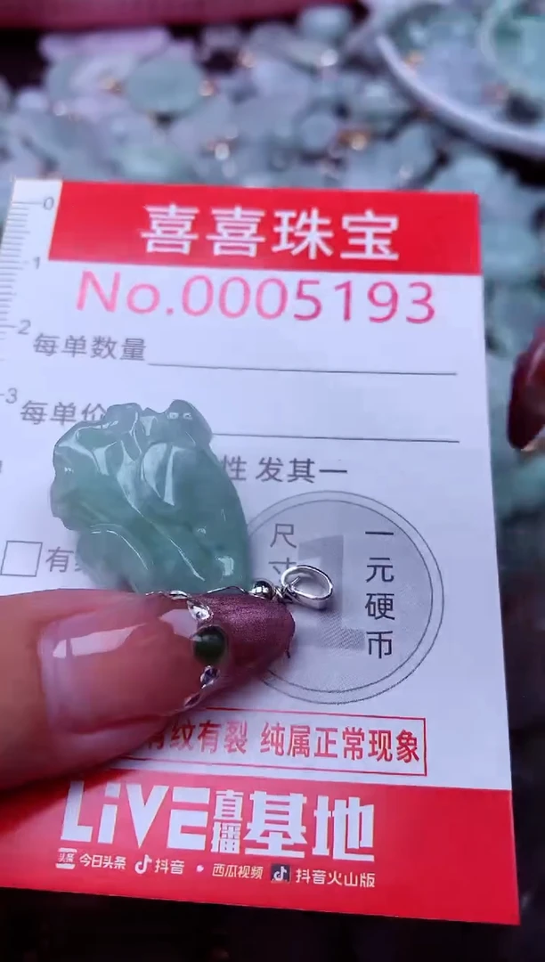 吊坠(不含链)未镶嵌翡翠5193