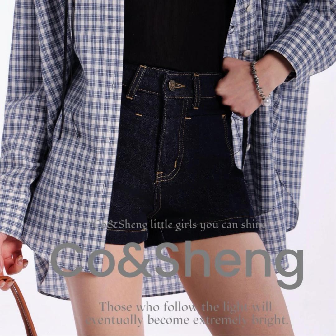 co&sheng小个子夏季新款贴身小A字版型包容性大修饰胯显腿长短裤