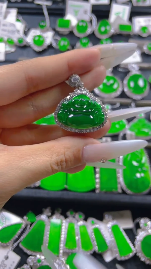 颈饰银S925镶嵌翡翠11