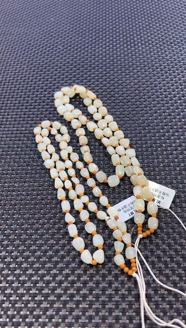 项链未镶嵌和田玉约6mm+ （多样性发一件）0108