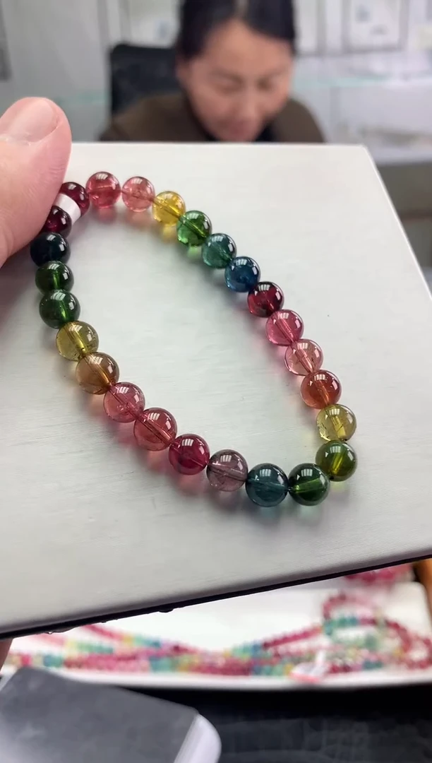 【闪购商品】碧玺手串未镶嵌多样性发一条