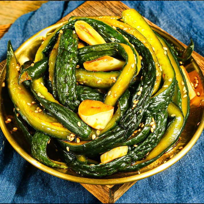 狼小美200g黄瓜条6袋酱菜芝麻蒜香鲜瓜条