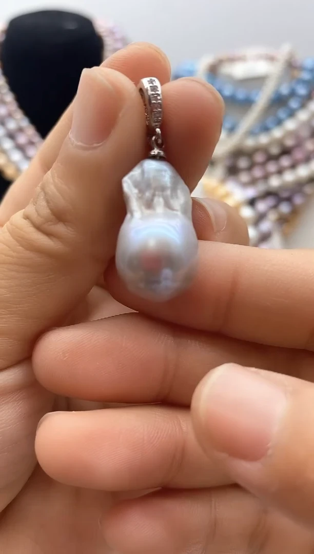 淡水珍珠钛钢颈饰1