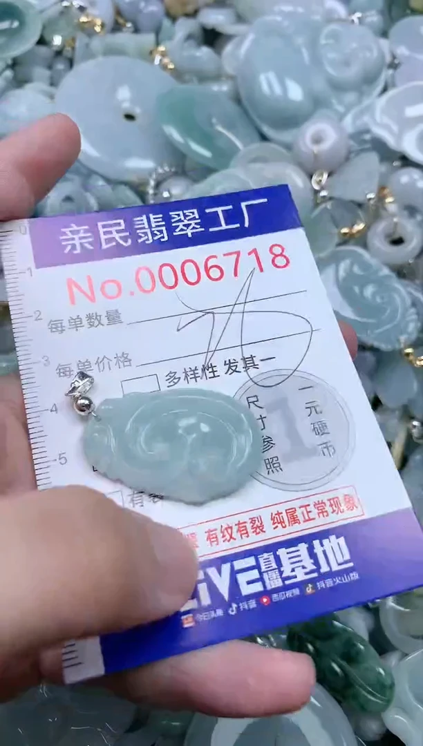 翡翠未镶嵌吊坠(不含链)6718
