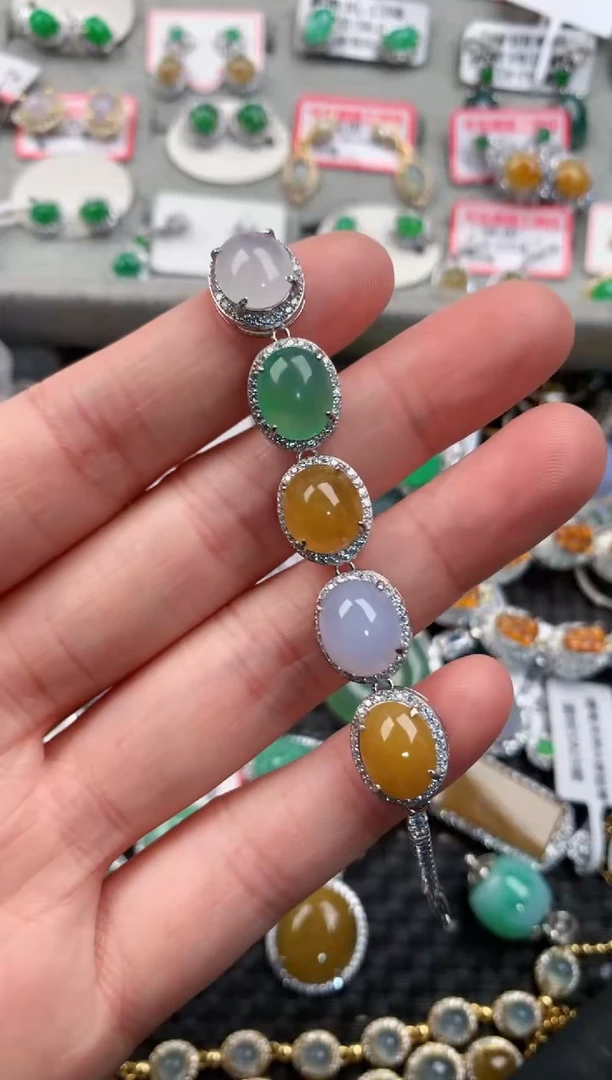 银S925镶嵌戒指翡翠1010---2