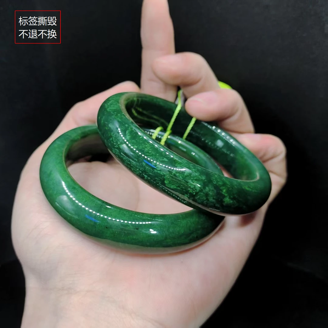【老三珠宝】和田玉宽条手镯YC9【多样性发其一】圈口52-65mm