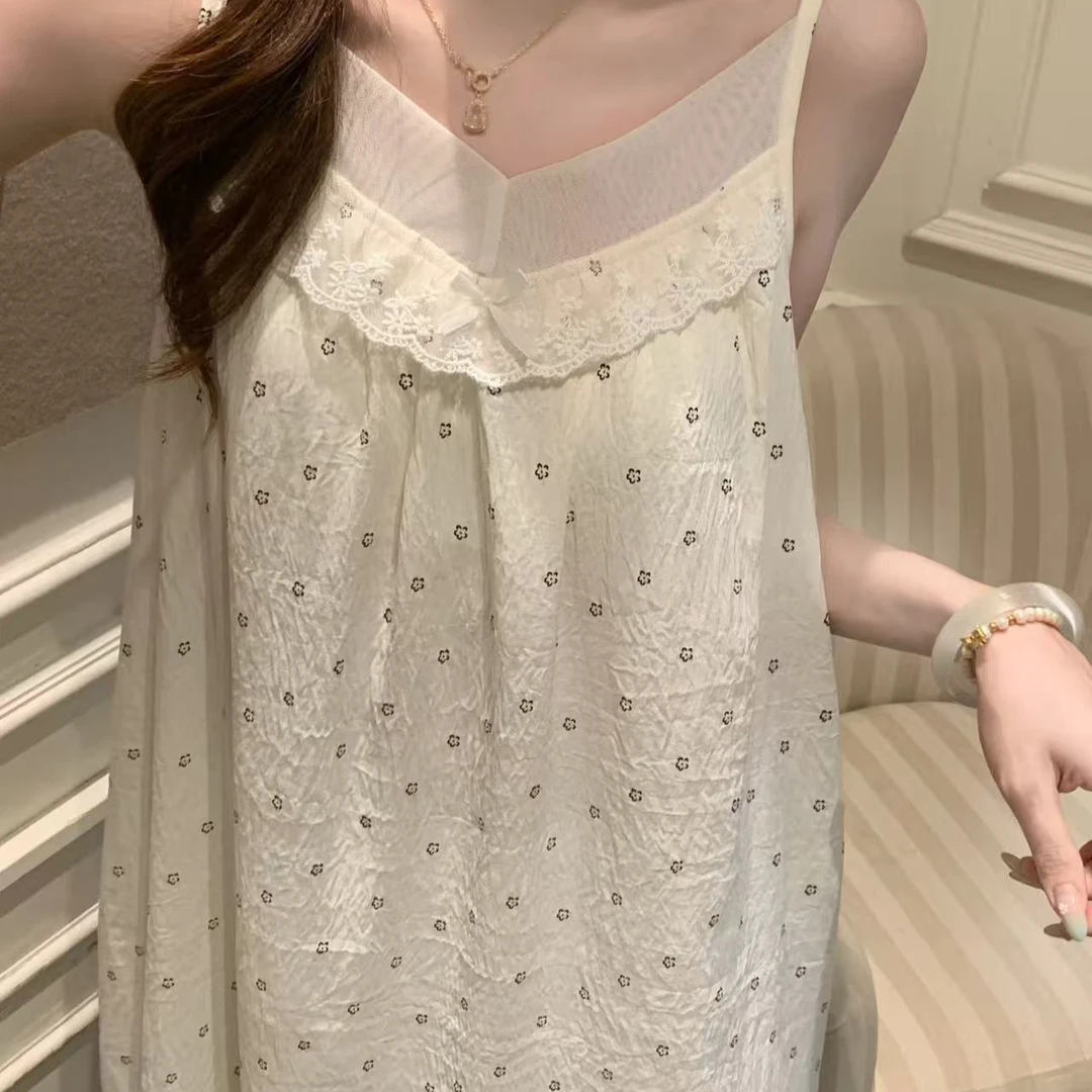 1号-【DR】睡衣女春秋捡漏云朵棉长袖睡裙可外穿家居服裙子