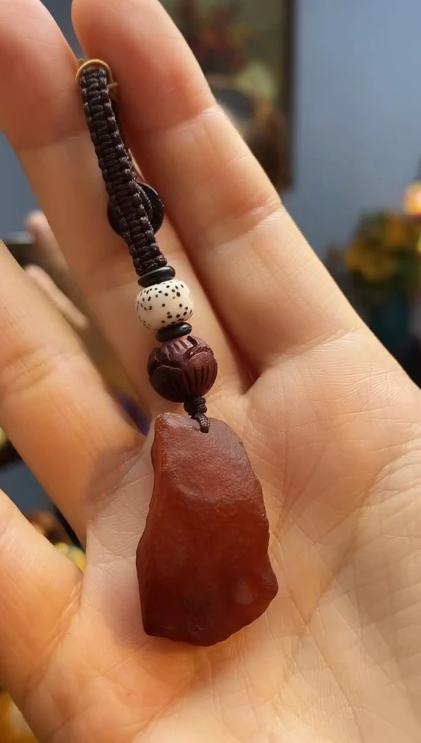 琥珀颈饰未镶嵌挂件