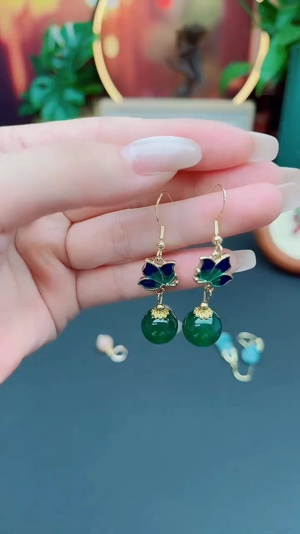 玛瑙/玉髓耳饰银S925镶嵌337000