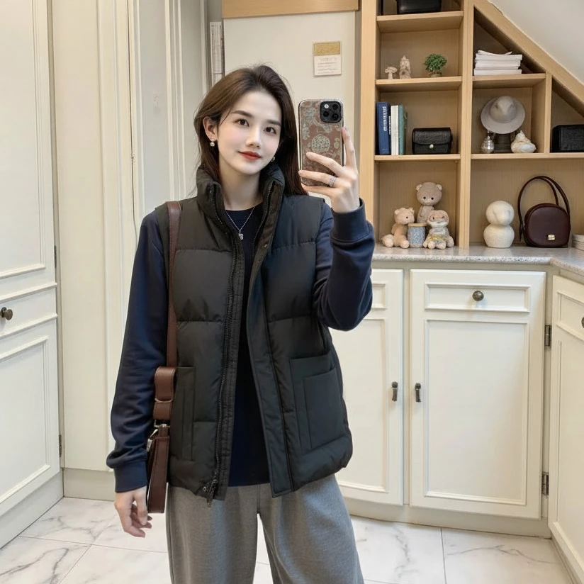 【工装马甲】2026新款宽松保暖棉马甲工装马夹单穿背心时尚休闲