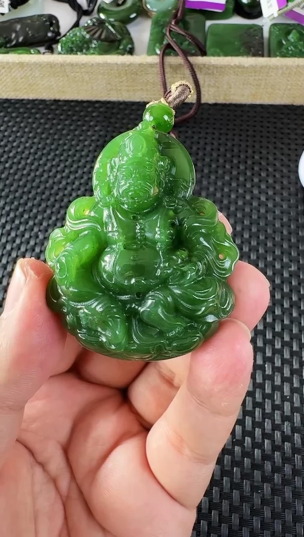 【闪购商品】和田玉（碧玉）吊坠未镶嵌黄财财