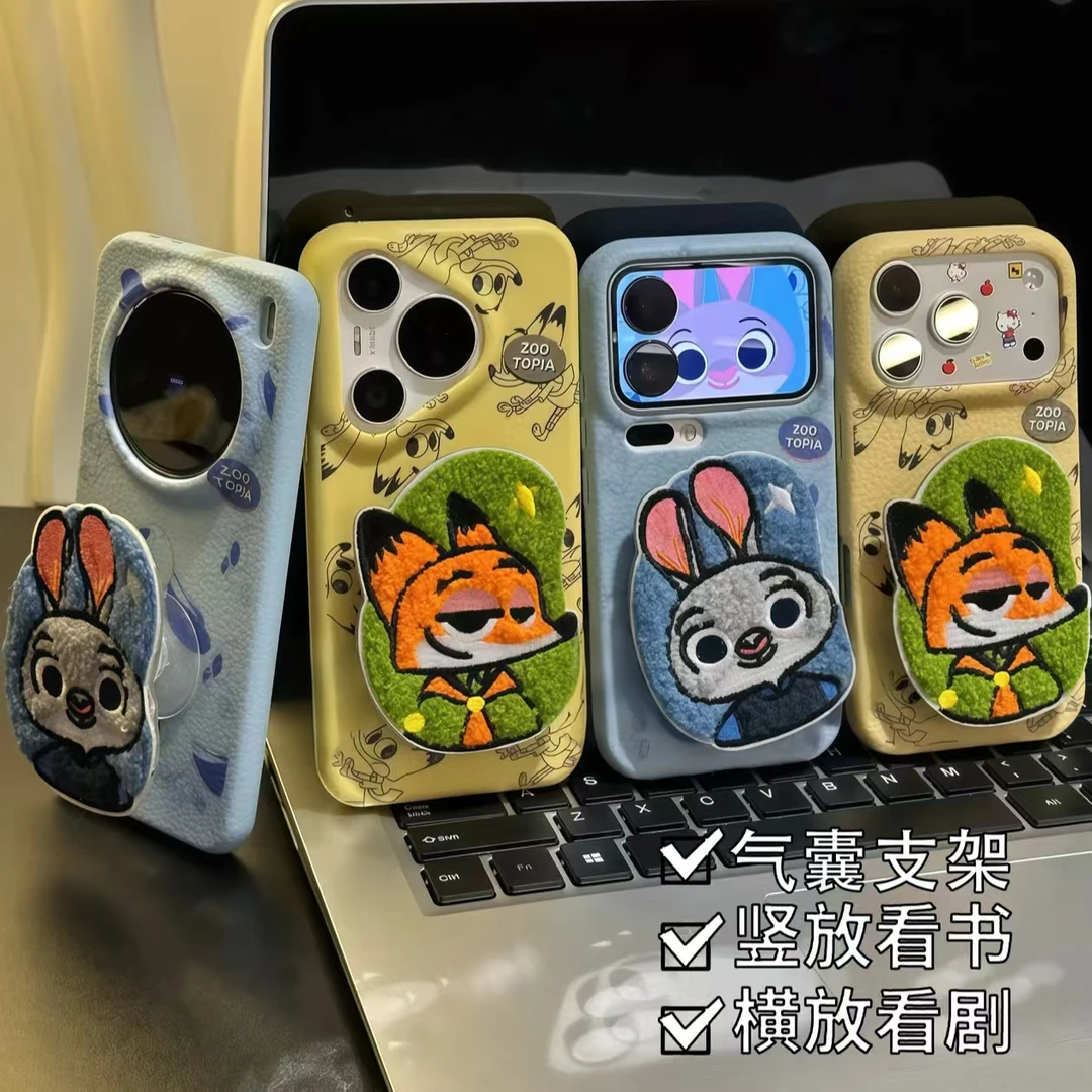 狐狸尼克朱迪适用苹果17Promax手机壳华为OPPO小米VIVO秋冬情侣壳