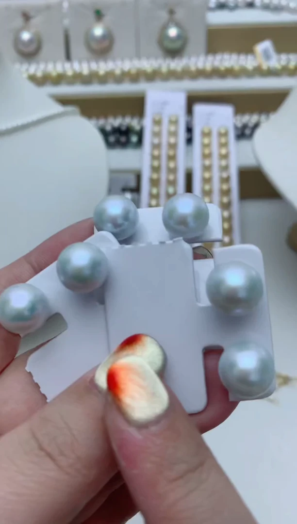 【闪购商品】淡水珍珠耳饰银S925镶嵌e19 多样性发其一