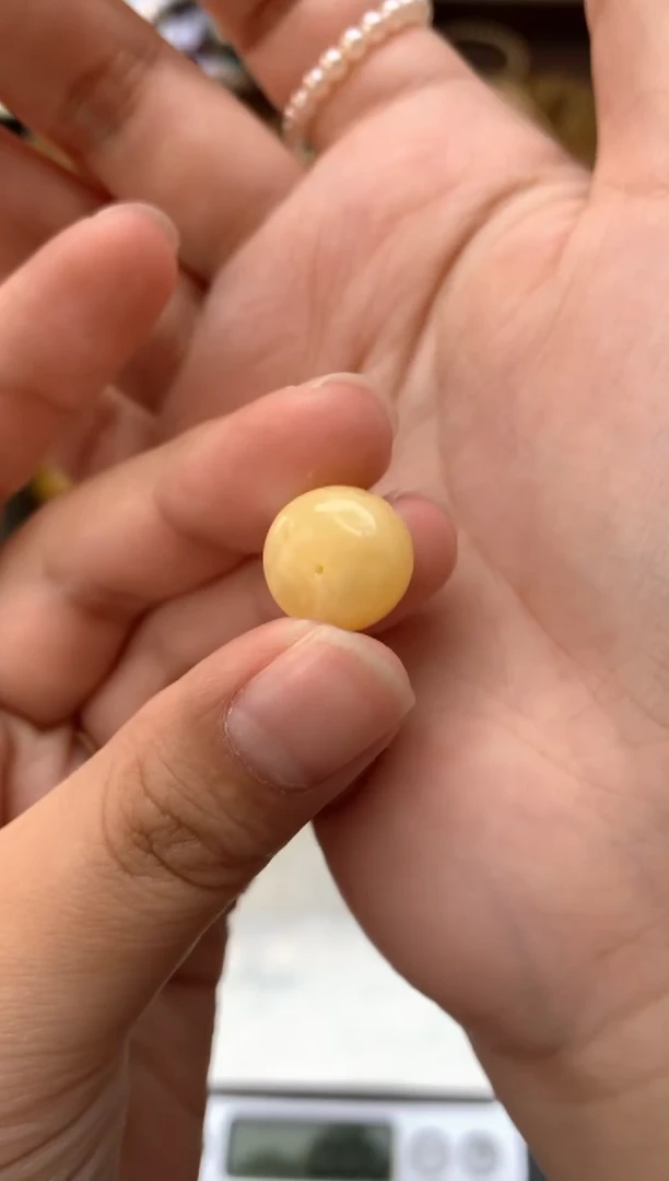 【闪购商品】琥珀珠宝奇石未镶嵌029琥珀蜜蜡花粉有纹小坑介意勿拍